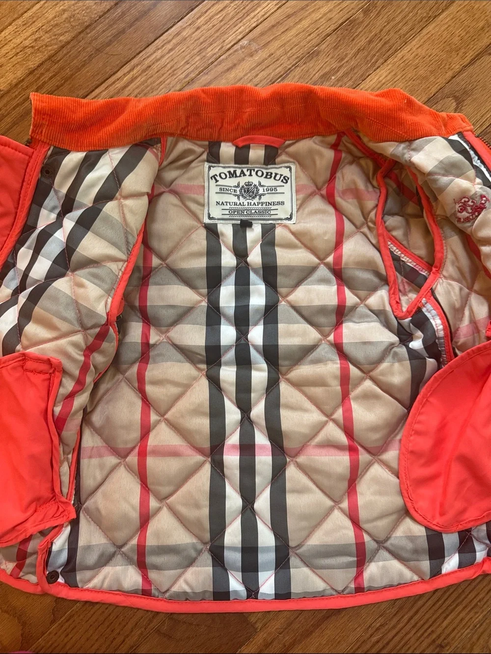 Boys Fall Quilted pumpkin orange boutique jacket size 100/48 EU sizing USA 4 4 T